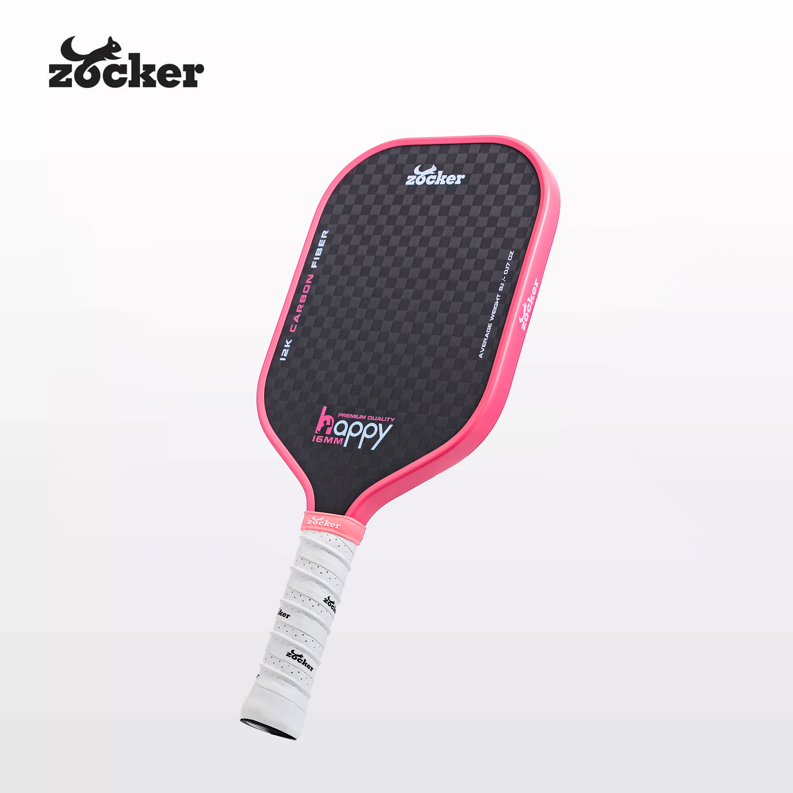 Vợt Pickleball Chính Hãng Zocker Happy HP3 Premium Quality Pink